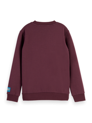Artwork crewneck sweater 0695 - Burgundy