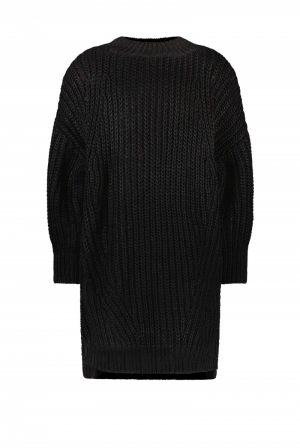 Luna heavy knit dress BAGEL 098 - Black