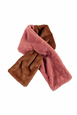 Ruffle colorblock fur scarf 246 - Vintage r