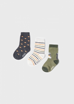 3 socks set 020 - Moss