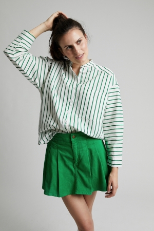 Striped shirt Palm green