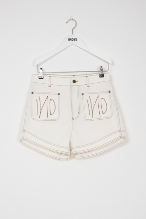 Short embroidered pockets Off white