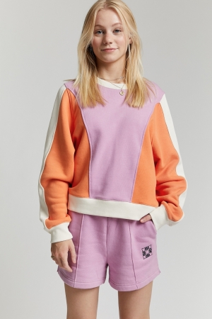 Multi col CN sweatshirt Lilac