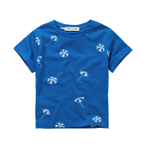 T-shirt umbrella print Azzurra blue