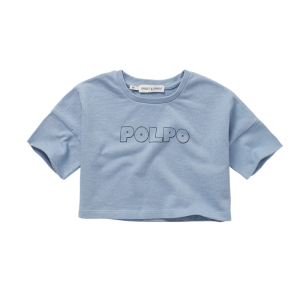 Cropped t-shirt polpo Sky blue