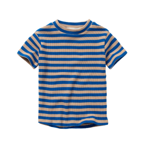 Turtleneck t-shirt knitted str Cobalt blue