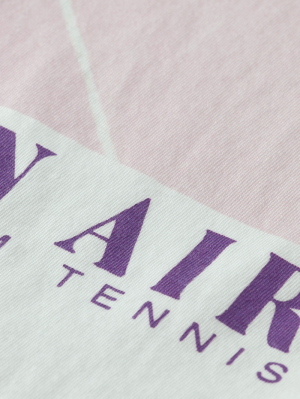 Relaxed-fit tennis artwork tee 0006 - White