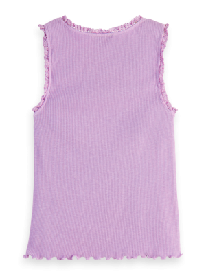 Fitted rib tank top 1179 - Orchid