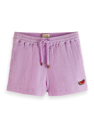 Crinkle-cotton shorts 1179 - Orchid
