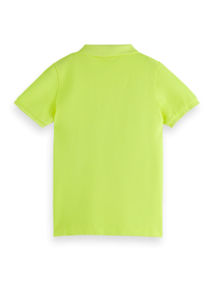Garment-dyed SS pique polo 5451 - Neon lem