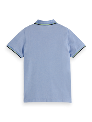 SS polo w/ tipping 0886 - Blue mel