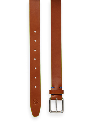 Leather belt 0007 - Brown