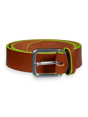 Leather belt 0007 - Brown