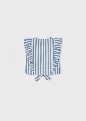 Stripes loose shirt 024 - Porcelain