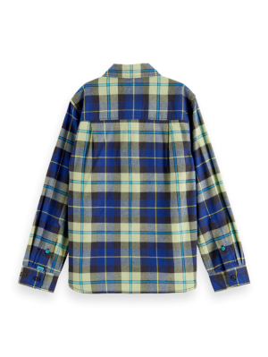 Flannel shirt 6447 - Blue mul