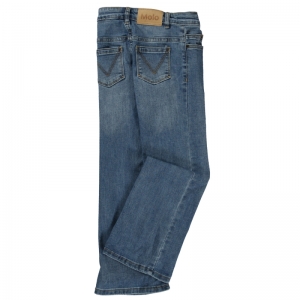 Asta - Woven pants 8637 - Mid blue