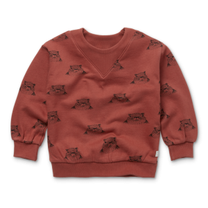 Sweater marmot print Barn red