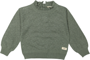 Knitted jacquard sweater Green