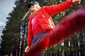 Puffer jacket Ruby red