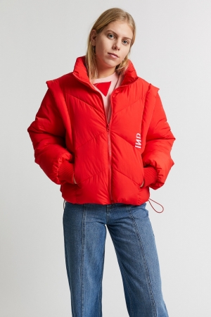 Puffer jacket Ruby red