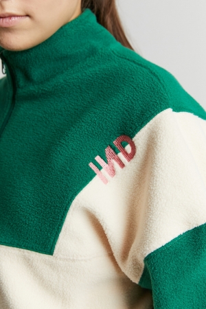 Zipped teddy sweater Mint green