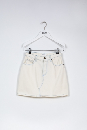 Short denim skirt Off white