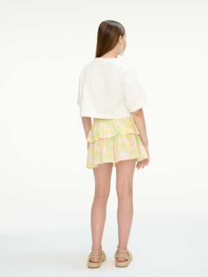 Printed ruffle skirt 392 - Floral sk